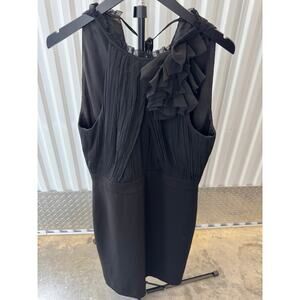 Ann Taylor Silk Sleeveless Sheath Dress with Floral Detail EUC 10